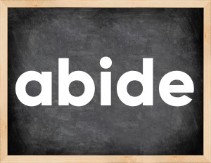 3 forms of the verb abide