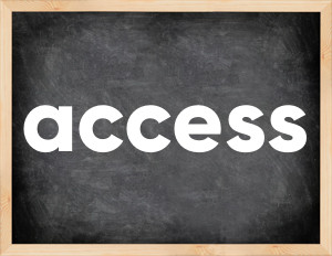 3 forms of the verb access