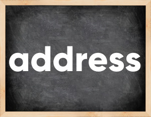 3 forms of the verb address