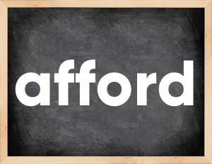 3 forms of the verb afford