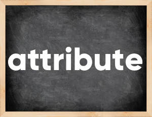 3 forms of the verb attribute