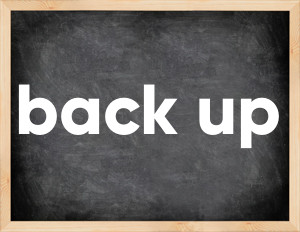 3 forms of the verb back up