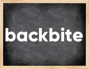 3 forms of the verb backbite