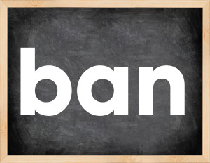 3 forms of the verb ban