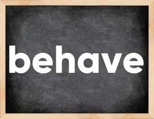 3 forms of the verb behave
