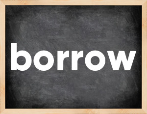 3 forms of the verb borrow