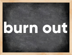 3 forms of the verb burn out