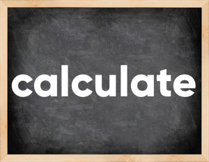 3 forms of the verb calculate