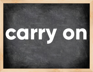 3 forms of the verb carry on