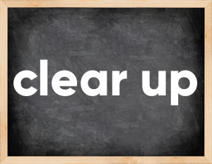 3 forms of the verb clear up