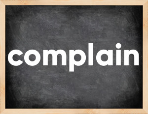 3 forms of the verb complain