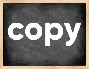 3 forms of the verb copy