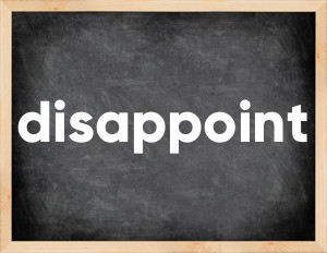 3 forms of the verb disappoint