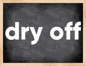3 forms of the verb dry off