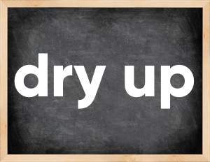 3 forms of the verb dry up