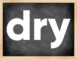 3 forms of the verb dry