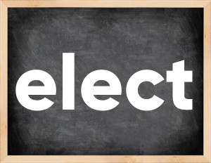 3 forms of the verb elect