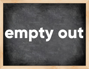 3 forms of the verb empty out