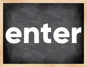 3 forms of the verb enter