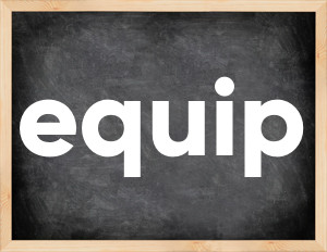 3 forms of the verb equip