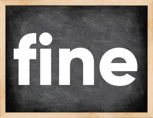 3 forms of the verb fine