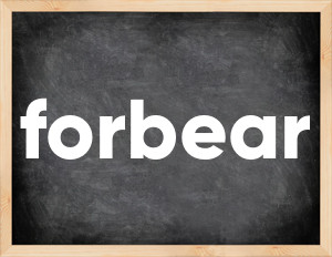 3 forms of the verb forbear