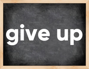 3 forms of the verb give up in English