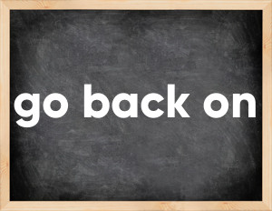 3 forms of the verb go back on