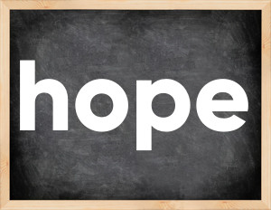 3 forms of the verb hope
