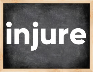 3 forms of the verb injure