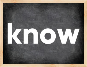 3 forms of the verb know
