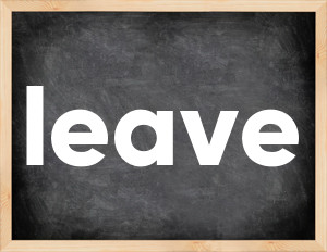 3 forms of the verb leave