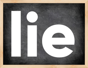 3 forms of the verb lie