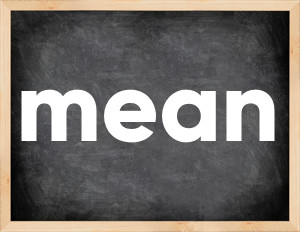 3 forms of the verb mean