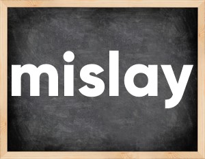 3 forms of the verb mislay