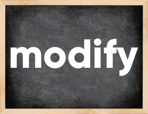 3 forms of the verb modify