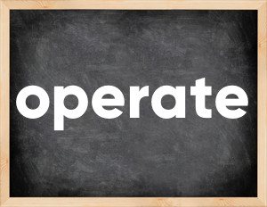 3 forms of the verb operate