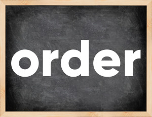 3 forms of the verb order