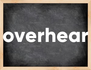 3 forms of the verb overhear