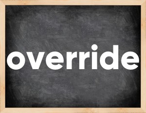3 forms of the verb override