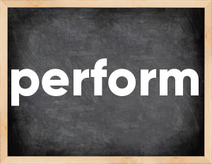 3 forms of the verb perform