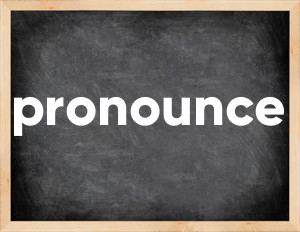 3 forms of the verb pronounce