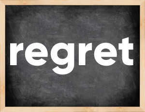 3 forms of the verb regret