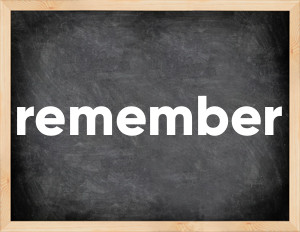 3 forms of the verb remember