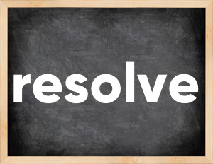 3 forms of the verb resolve