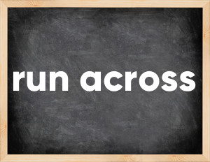 3 forms of the verb run across