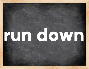 3 forms of the verb run down