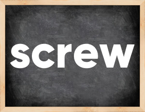 3 forms of the verb screw