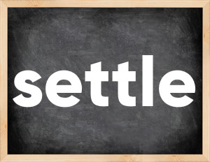 3 forms of the verb settle