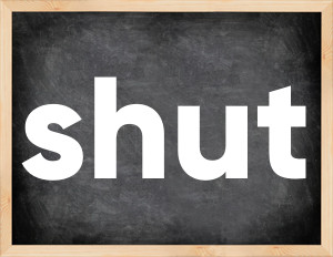 3 forms of the verb shut